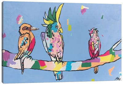 Bird Talk Canvas Art Print - Jordy Blue