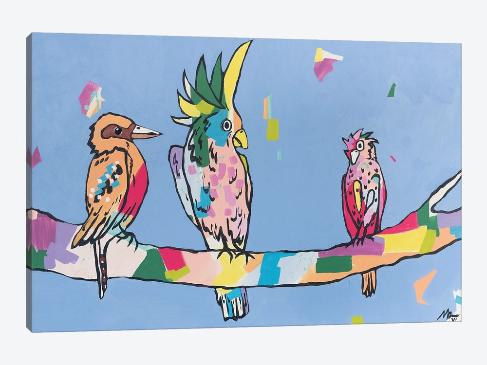 Bird Talk by Maggie Deall 1-piece Canvas Artwork