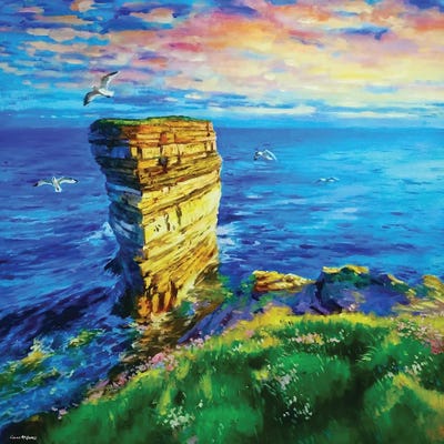 Dun Briste, Seastack, County Mayo by Conor McGuire framed wall art