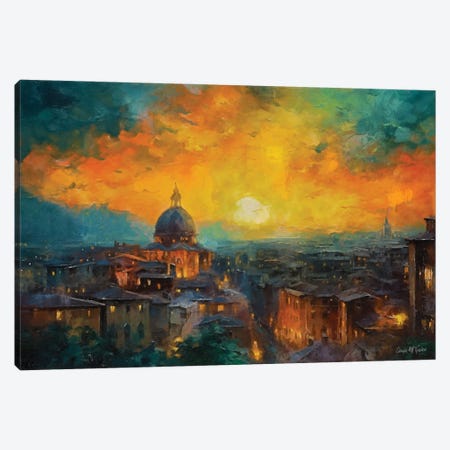 Italian Roof Tops IV Canvas Print #MGY108} by Conor McGuire Canvas Print