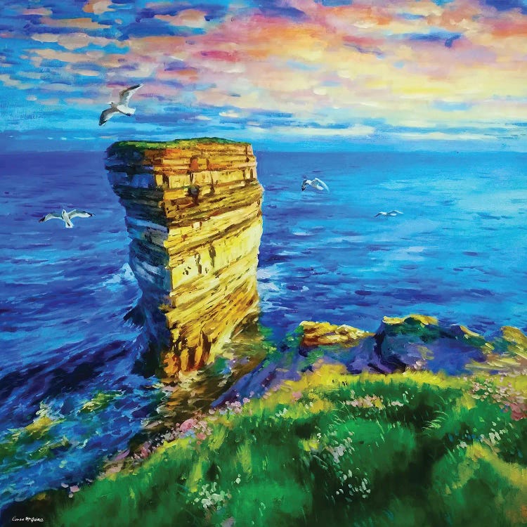 Dun Briste, Seastack, County Mayo by Conor McGuire wall art