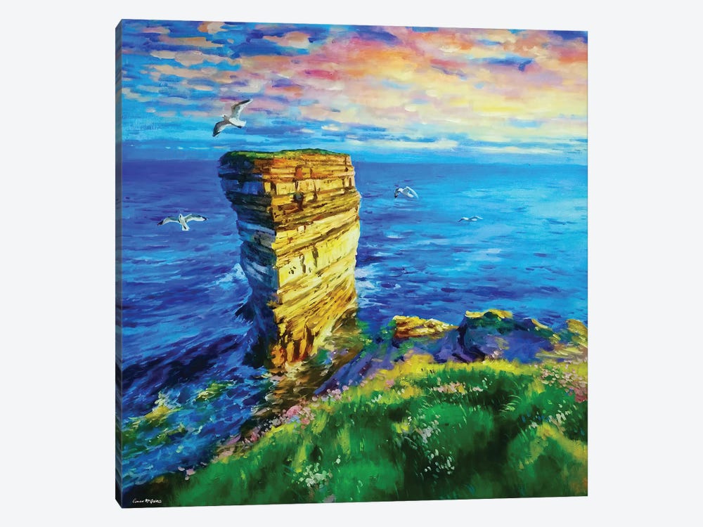 Dun Briste, Seastack, County Mayo by Conor McGuire 1-piece Canvas Art Print
