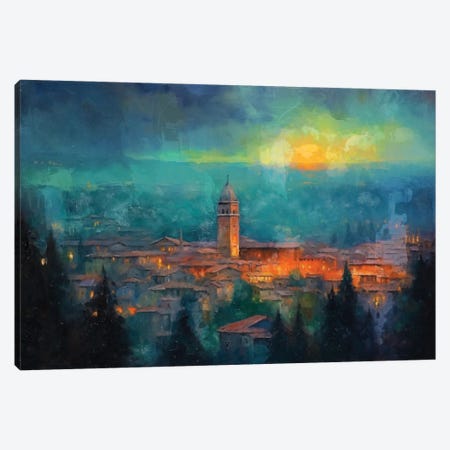 Italian Roof Tops VIII Canvas Print #MGY110} by Conor McGuire Canvas Artwork