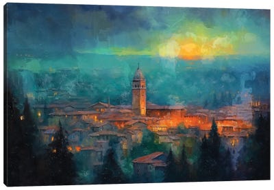 Italian Roof Tops VIII Canvas Art Print - Conor McGuire