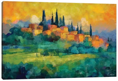Italian Roof Tops XX Canvas Art Print - Tuscany Art