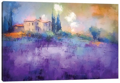 Tuscany VI Canvas Art Print - Purple Art