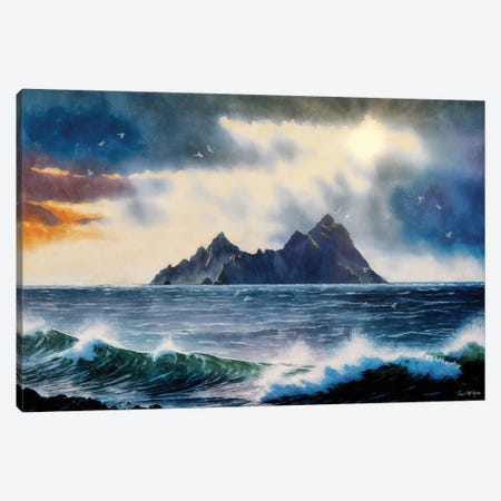 Skelligs Island, County Kerry Canvas Print #MGY11} by Conor McGuire Canvas Print