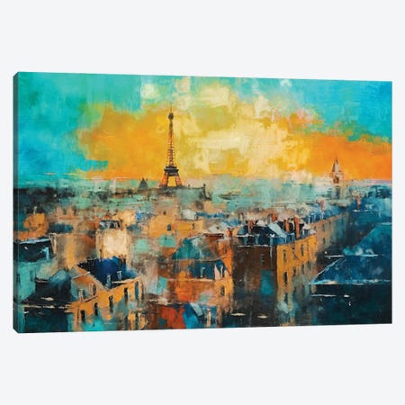 Paris Roof Tops I Canvas Print #MGY120} by Conor McGuire Canvas Art Print