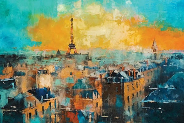 Canvas Print: Paris Roof Tops I by Conor McGuire