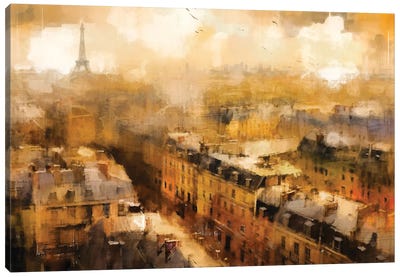 Paris Roof Tops III Canvas Art Print - Conor McGuire