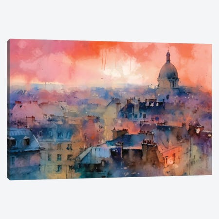 Paris Roof Tops V Canvas Print #MGY123} by Conor McGuire Canvas Print
