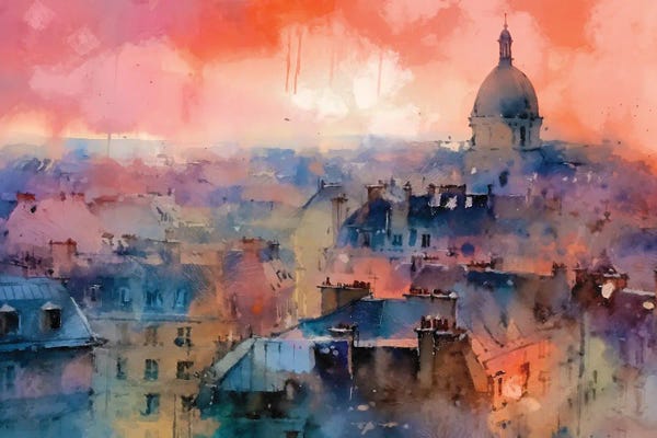 Canvas Print: Paris Roof Tops V by Conor McGuire