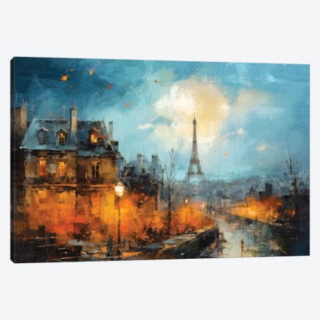 Paris Roof Tops VI Canvas Print #MGY125} by Conor McGuire Canvas Wall Art