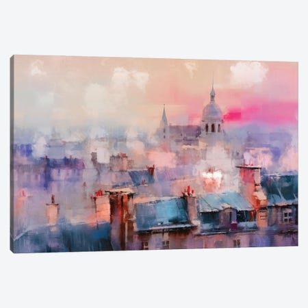 Paris Roof Tops VIII Canvas Print #MGY127} by Conor McGuire Canvas Artwork