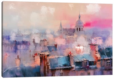 Paris Roof Tops VIII Canvas Art Print - Conor McGuire