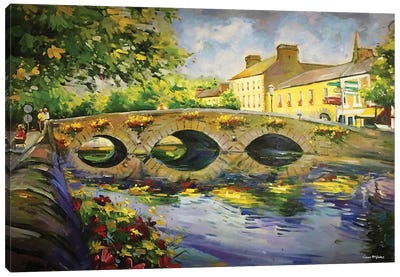 Westport Mall, County Mayo Canvas Art Print - Bridge Art