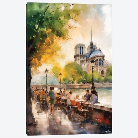 Paris Streets III Canvas Print #MGY135} by Conor McGuire Canvas Art Print
