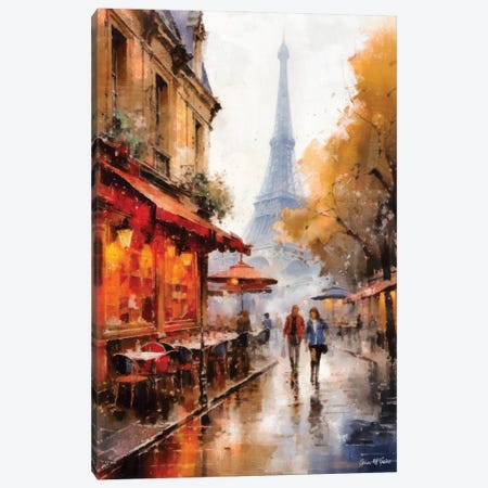 Paris Streets IV Canvas Print #MGY136} by Conor McGuire Canvas Art Print