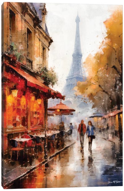 Paris Streets IV Canvas Art Print - Conor McGuire