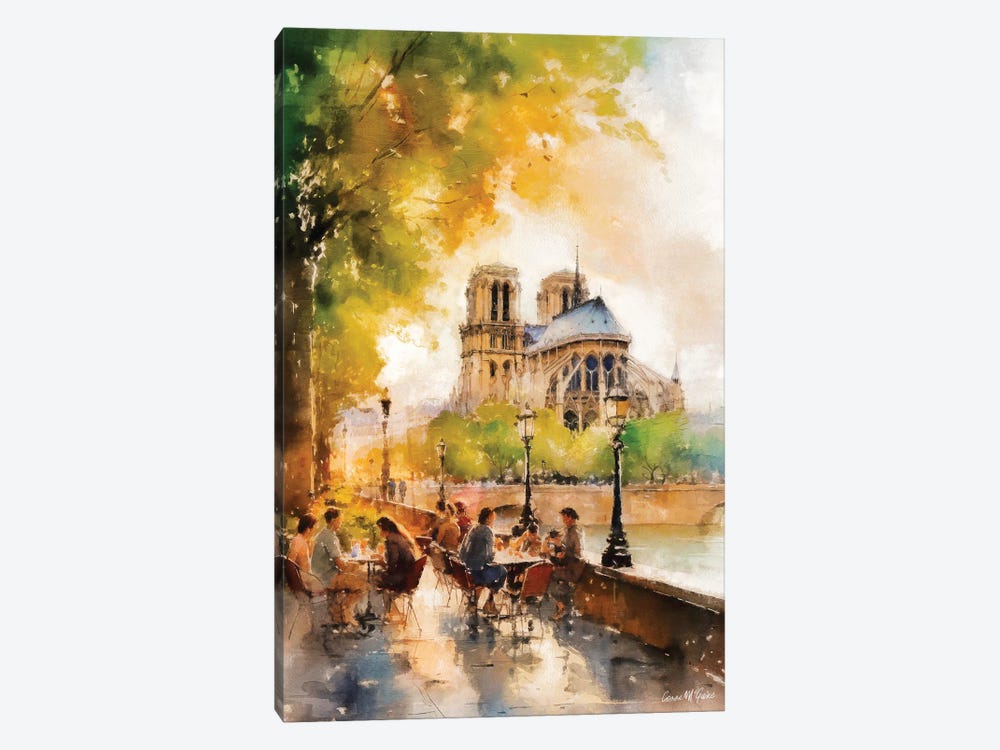 Paris Streets VII by Conor McGuire 1-piece Canvas Art Print