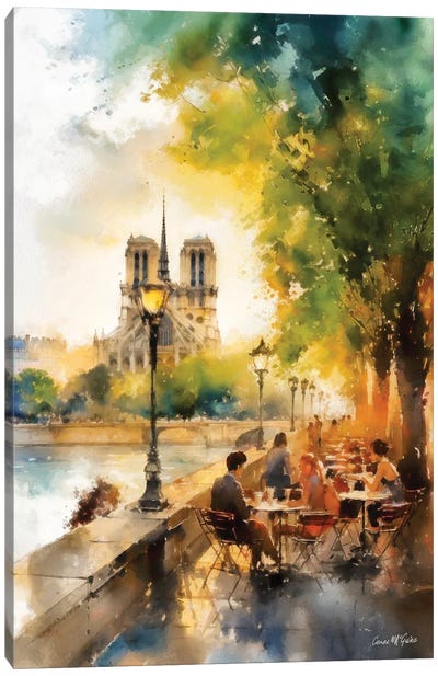 Paris Streets VIII Canvas Art Print - Conor McGuire