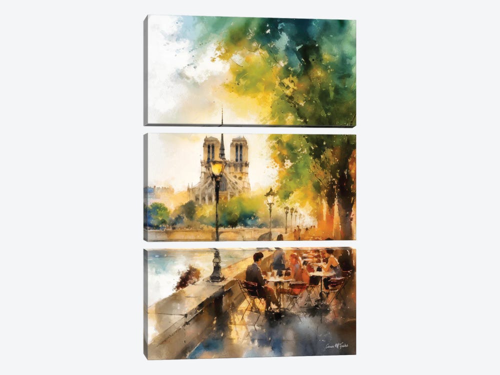 Paris Streets VIII by Conor McGuire 3-piece Canvas Print