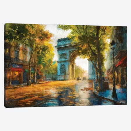 Rue De L'Arc De Triomphe Canvas Print #MGY147} by Conor McGuire Canvas Art
