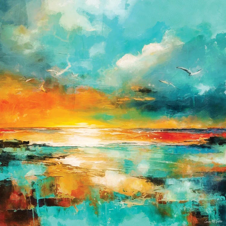 Teal And Orange Seascape