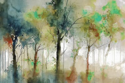Autumn Trees IV by Conor McGuire multi panel art