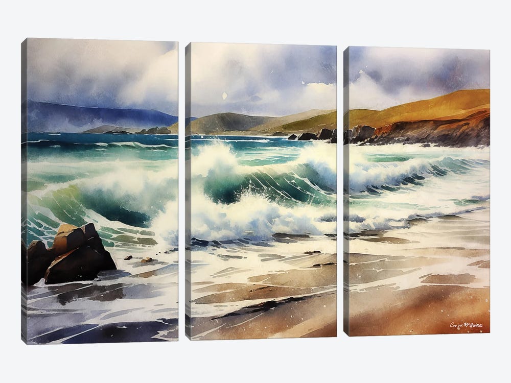Achill Surf by Conor McGuire 3-piece Canvas Artwork