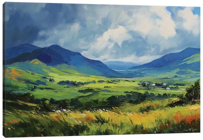 Connemara Fields II Canvas Art Print - Field, Grassland & Meadow Art