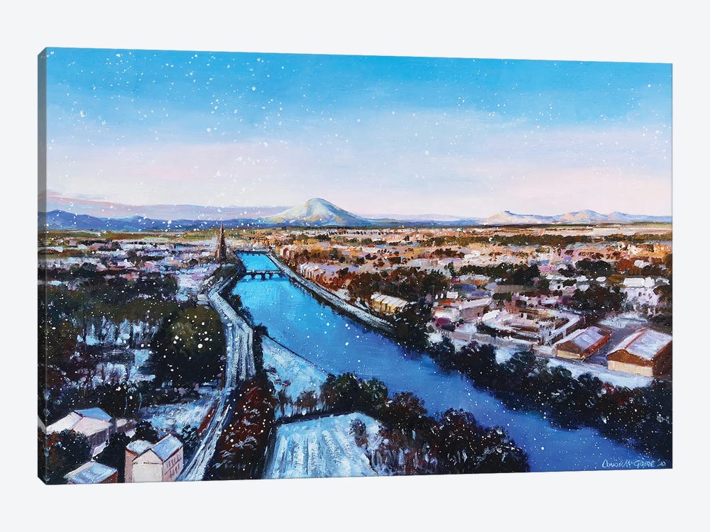 Ballina In The Snow, County Mayo by Conor McGuire 1-piece Canvas Print