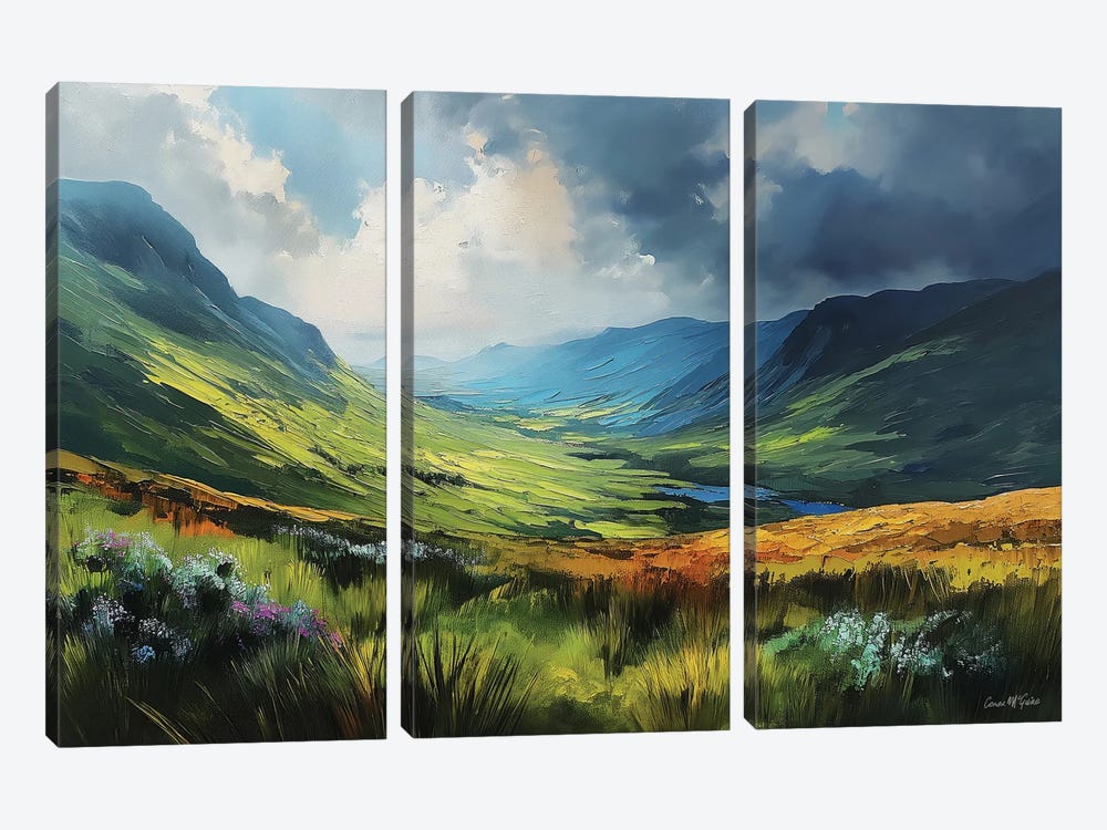 Connemara Fields X by Conor McGuire 3-piece Canvas Art Print