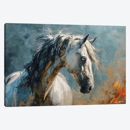 Arabian Horse Head I Canvas Print #MGY178} by Conor McGuire Canvas Art