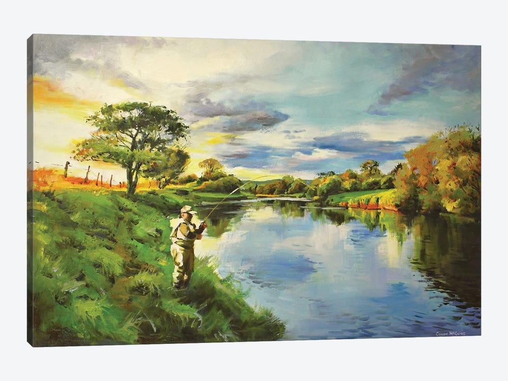 Bend On The River Moy, County Mayo by Conor McGuire 1-piece Canvas Art
