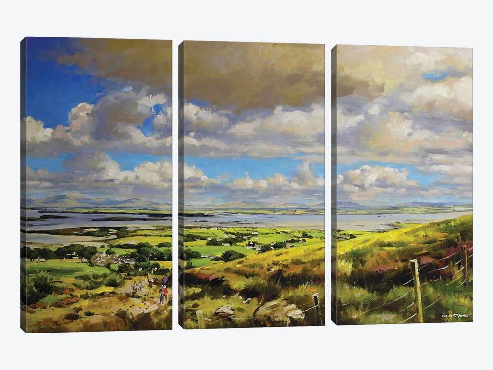View Of Clew Bay From Croagh Patrick, County Mayo by Conor McGuire 3-piece Canvas Print