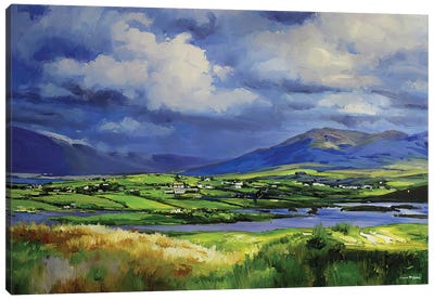 Connemara Fields Canvas Art Print - Mountain Art