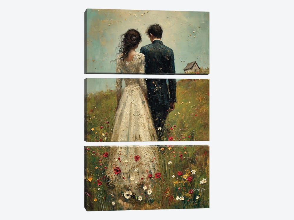 Just Married II by Conor McGuire 3-piece Canvas Wall Art
