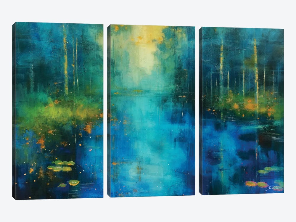 Symphony In Blue by Conor McGuire 3-piece Canvas Art