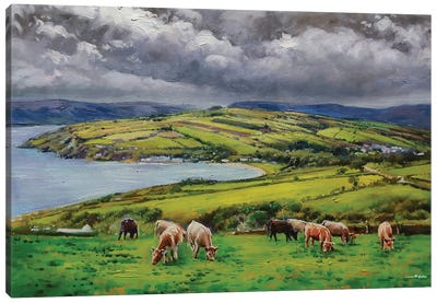 Cushendon Hills Canvas Art Print - Ireland Art