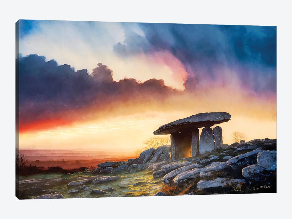 Dolmen At Sunset, County Clare by Conor McGuire 1-piece Canvas Wall Art