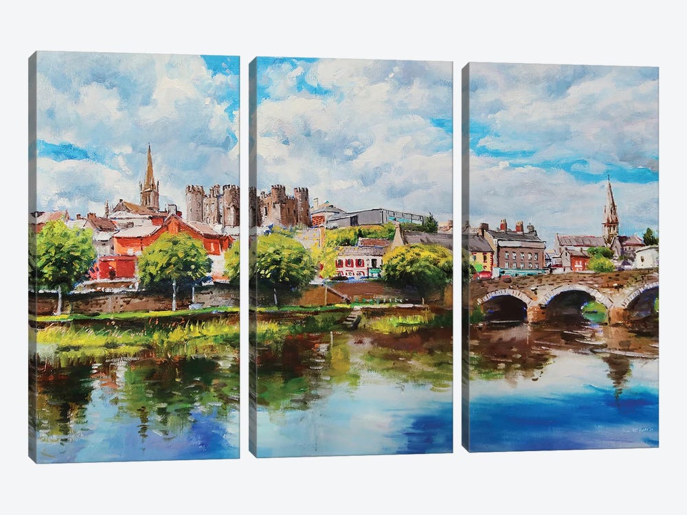 Enniscorthy Town by Conor McGuire 3-piece Canvas Art