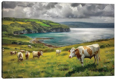 Summer Grazing Canvas Art Print - Ireland Art