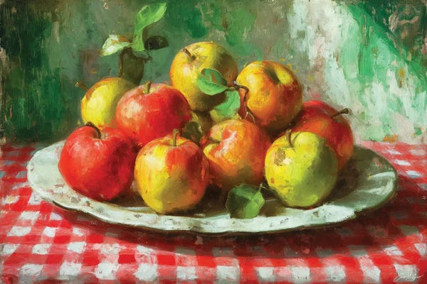 Giclee Features: Still Life On Chequered Cloth II by Conor McGuire