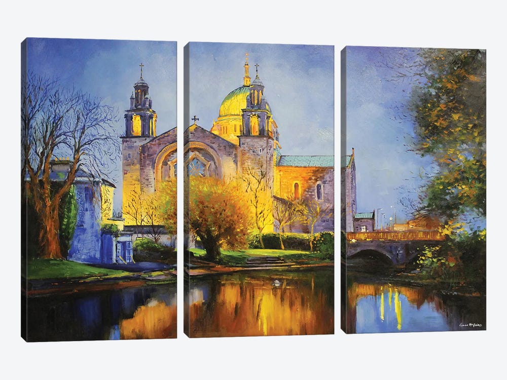 Galway City Cathedral by Conor McGuire 3-piece Canvas Wall Art