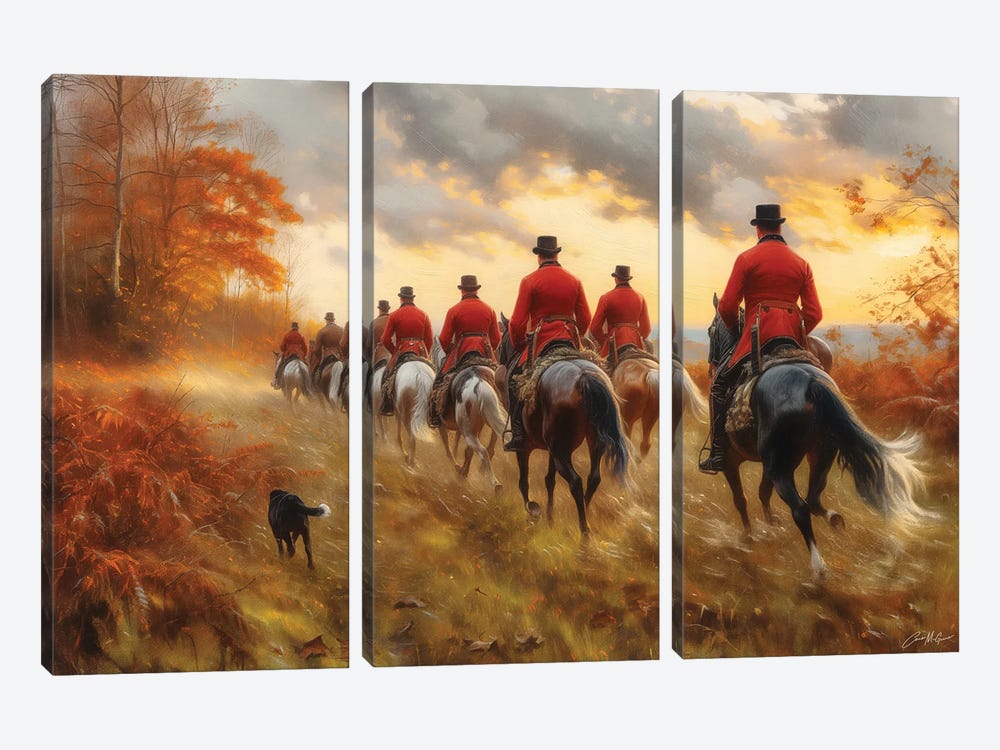 The Hunting Party by Conor McGuire 3-piece Canvas Print