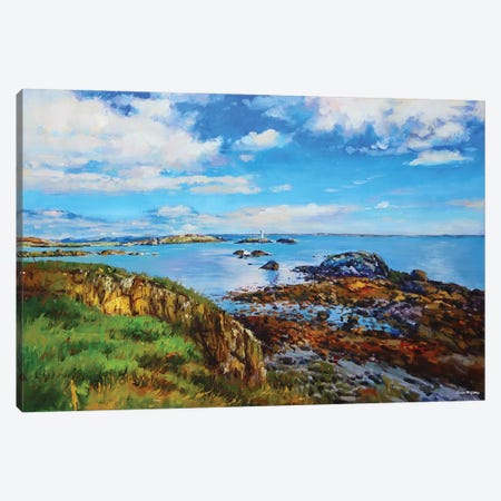 Inishbofin Lighthouse, County Mayo Canvas Print #MGY30} by Conor McGuire Art Print