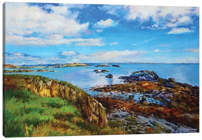 Inishbofin Lighthouse, County Mayo Canvas Art Print - Conor McGuire