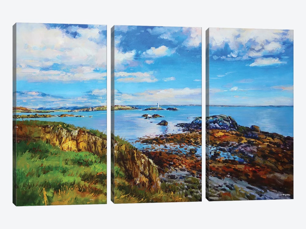 Inishbofin Lighthouse, County Mayo by Conor McGuire 3-piece Canvas Art Print