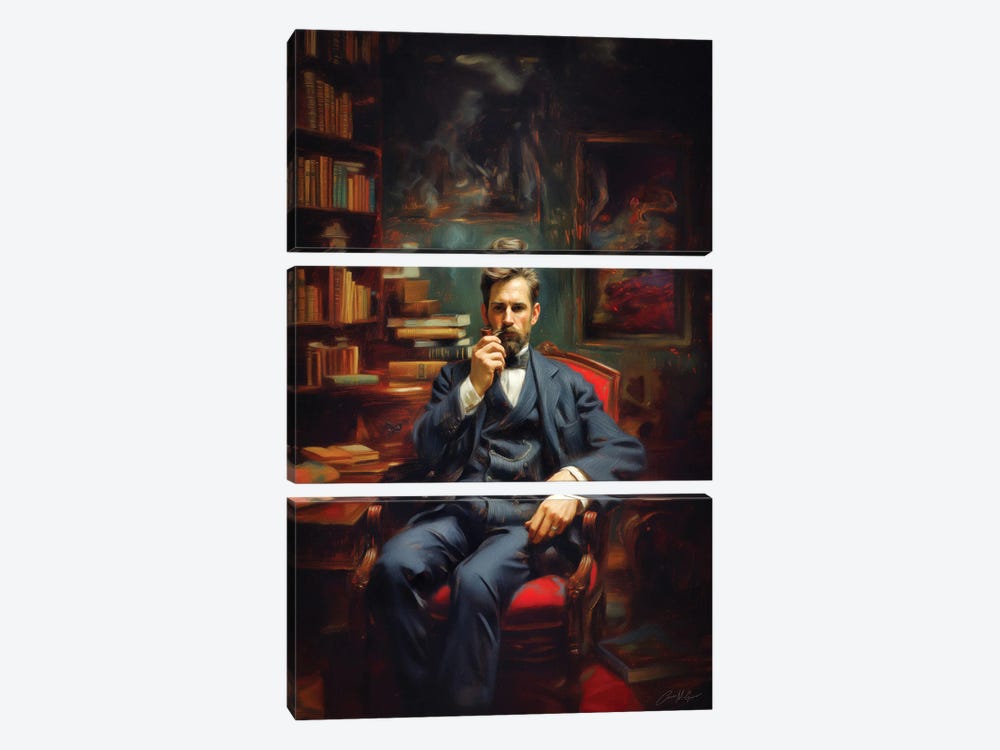The Pipe Smoker by Conor McGuire 3-piece Art Print